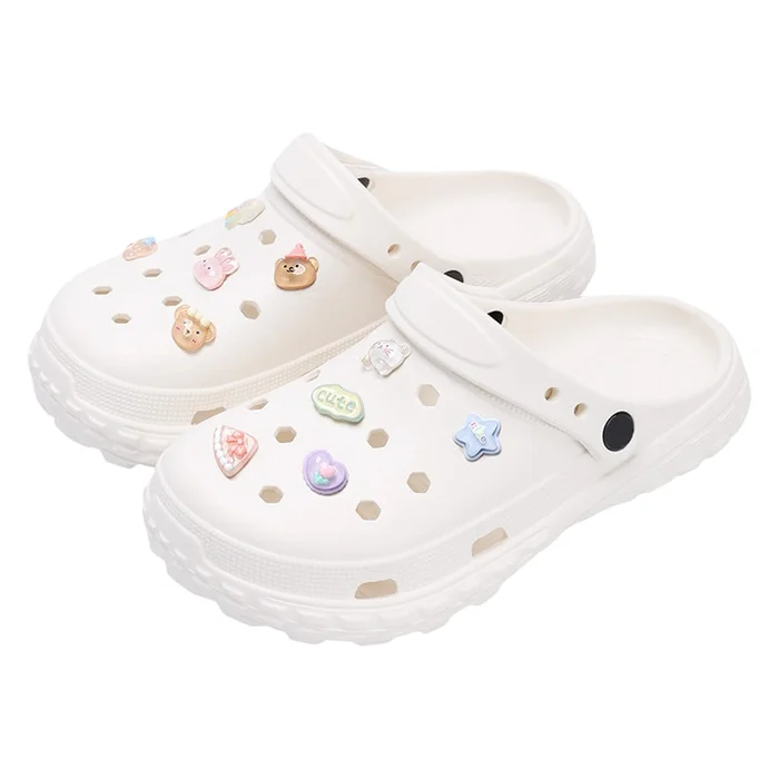 Cave Shoes Slippers Summer White Women's 1 Pair 44-45 Comfortable Soft Bottom