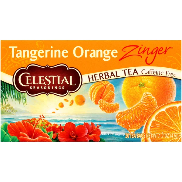 Celestial Seasonings Zinger Tangerine Orange Caffeine Free Herbal Tea