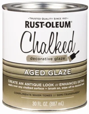 Chalked Decorative Glaze, Aged Glaze Topcoat, 30 Oz.