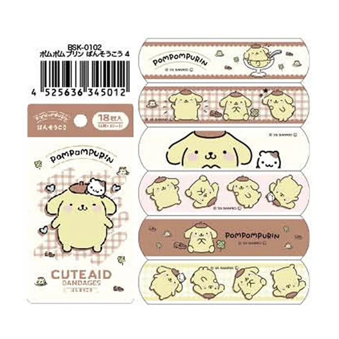 Character Series Band-Aids 6 Patterns Total 18 Sheets 【Pudding Dog】