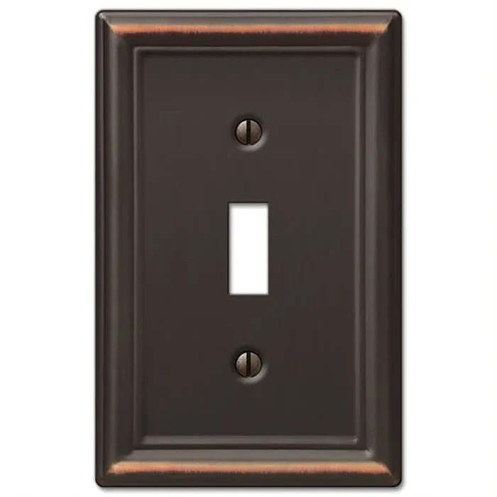 Chelsea 149tdb Wallplate, 4-7/8 In L, 3-1/8 In W, 1 -gang, Steel, Aged Bronze