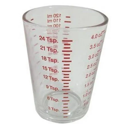 Chemical Measuring Cup, 4 Ounce Capacity, Durable Plastic Construction