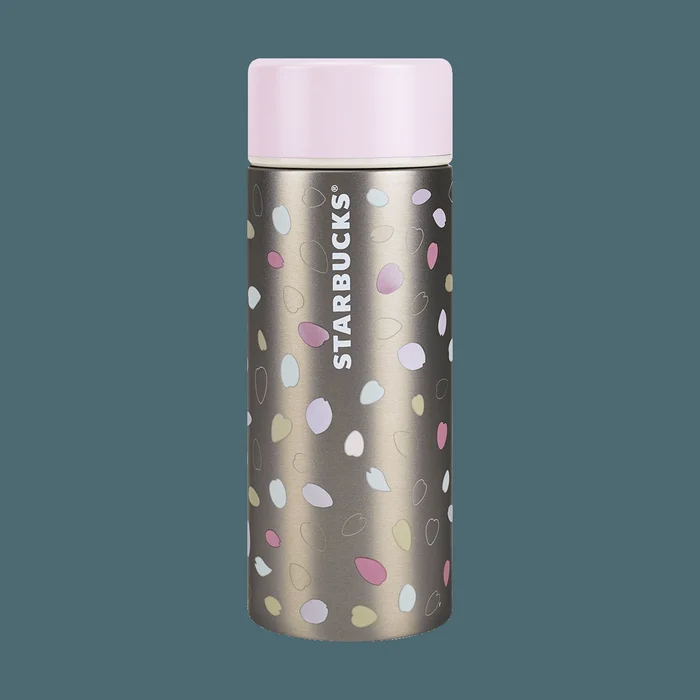 Cherry Blossom Sakura Stainless Steel Thermos Bottle Petal with Pink Lid355ml