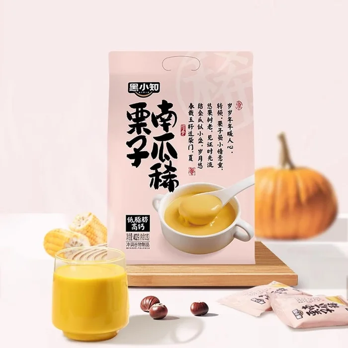 Chestnut & Pumpkin Juice Cereal Drink, 14.18 oz 【Ready To Eat】【Low Fat, High Calcium】