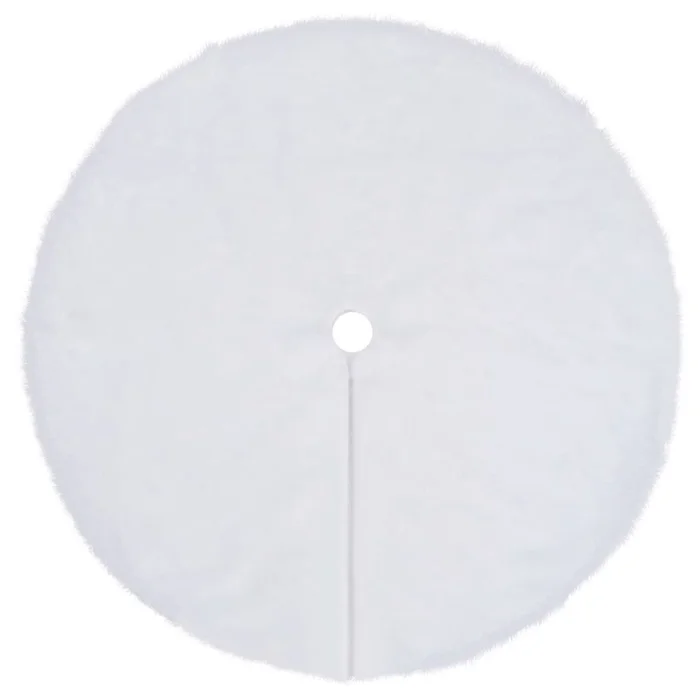 Christmas Tree Skirt White 48″ Faux