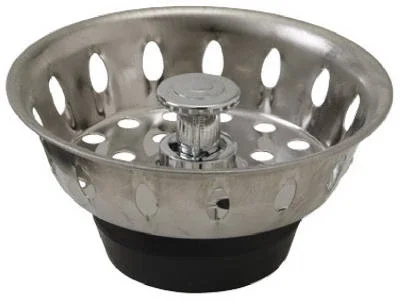 Chrome Finish Basket Sink Strainer With Durable Construction