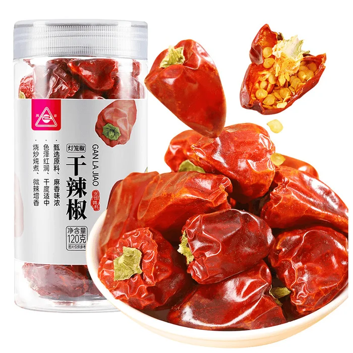 Chuanzhen Lantern Chili 120g Canned – Mildly Spicy & Extra Fragrant Red Dried Chili Blend (Hai Chili Sichuan Dialect) M