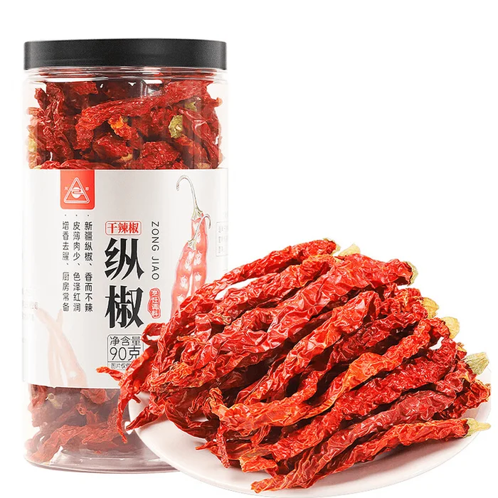 Chuanzhen Xinjiang Zong Chili 90g – Erjingtiao Dried Chilies with Mildly Spicy & Extra Fragrant Blend (Line Chili Wrink