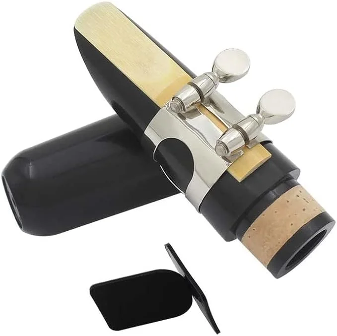 Clarinet Mouthpiece Kit, Includes Ligature+Clarinet Mouthpiece Cushions+Clarinet Reed 2.5+Black Clarinet Mouthpiece Plastic Cap