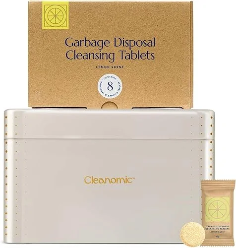 CLEANOMIC Garbage Disposal Tablets and Tablet Tin Bundle