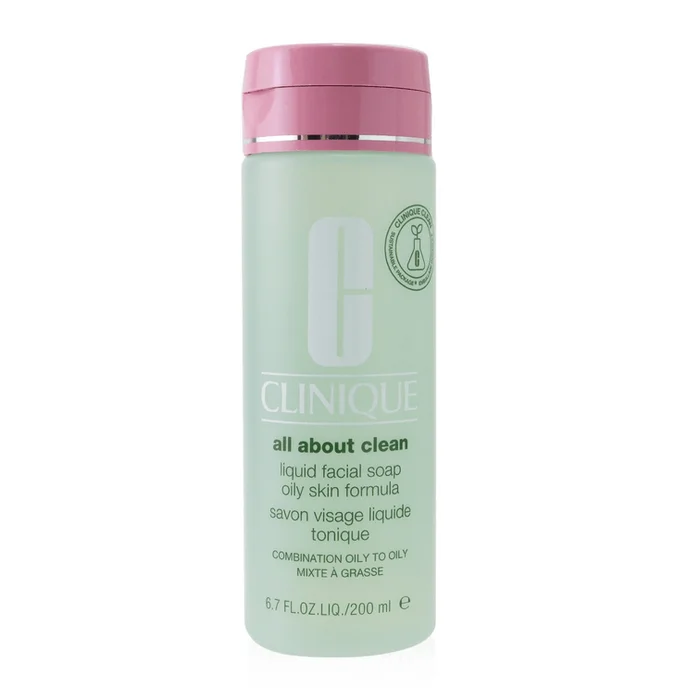 Clinique All About Clean Liquid Facial Soap Oily Skin Formula – Combination Oily to Oily Skin 200ml/6.7oz