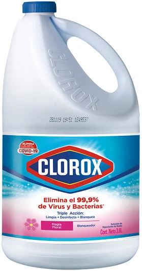 Clorox Original Triple Action Liquid Bleach, Floral Magic Scent , 3.8 L