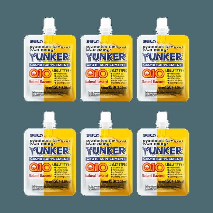 Coenzyme Q10 Jelly Drink Litchi Flavor 5.29 oz*6Packs [Stay-up Late Artifact]【Value Packs】