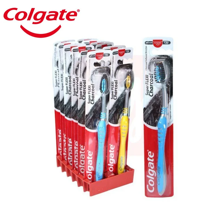 Colgate® SuperFLEXI Charcoal Medium Toothbrush (24-Pack)