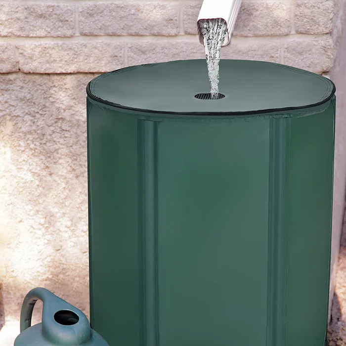 Collapsible 53-Gallon Rain Water Collection Barrel