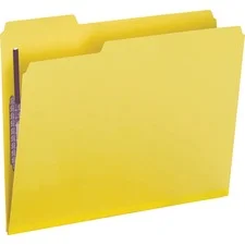 Colored Pressboard Fastener Folders With Safeshield Coated Fasteners, 2″ Expansion, 2 Fasteners, Letter Size, Yellow, 25/box