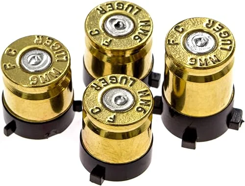 Controller Bullet Buttons for Xbox One Series X S – Made with Real 9MM Spent Bullet Casings – Includes Tools
