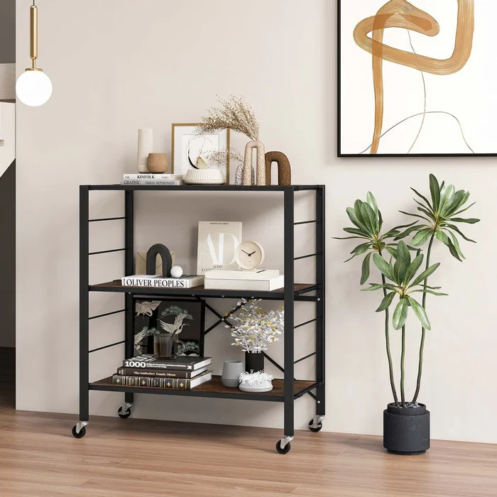 Costway 3-Tier Folding Shelf Unit