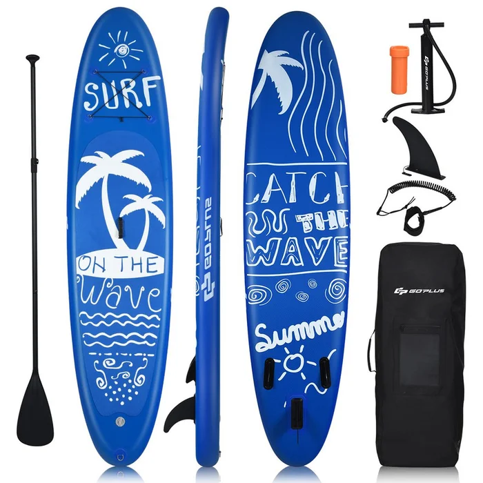 Costway Inflatable Stand Up Paddle Board with Carry Bag and Adjustable Length