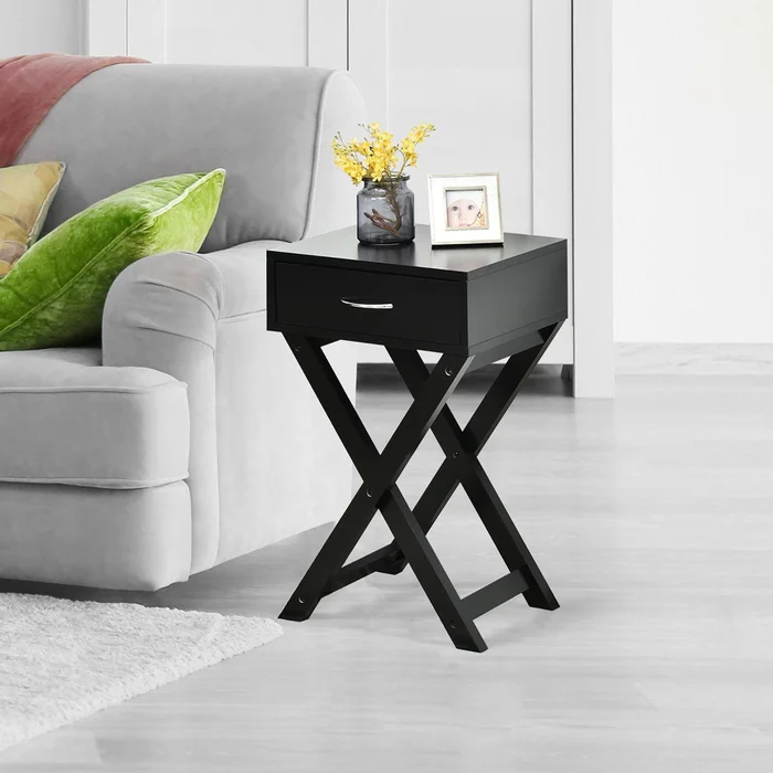 Costway X-Shape Nightstand Accent Table