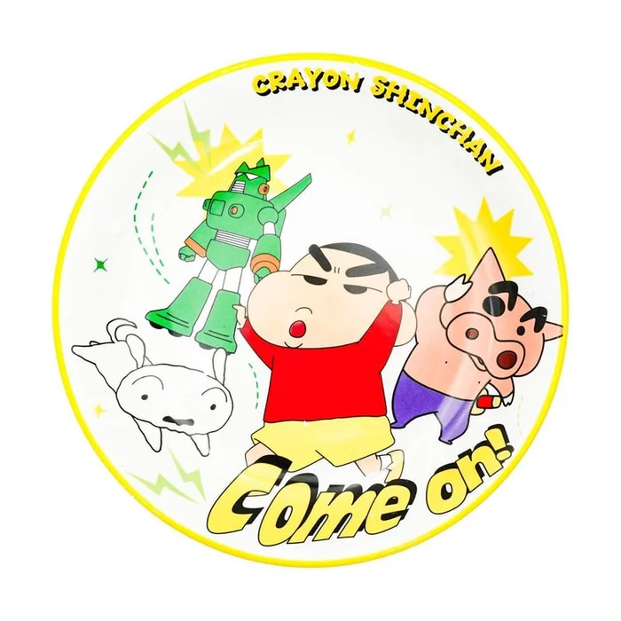 Crayon Shin-chan Plate Yellow Edge 8″