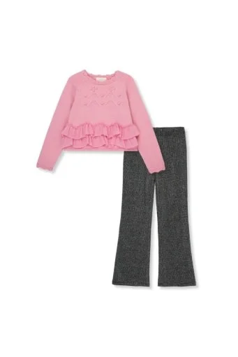 crinkle ruffles pant set