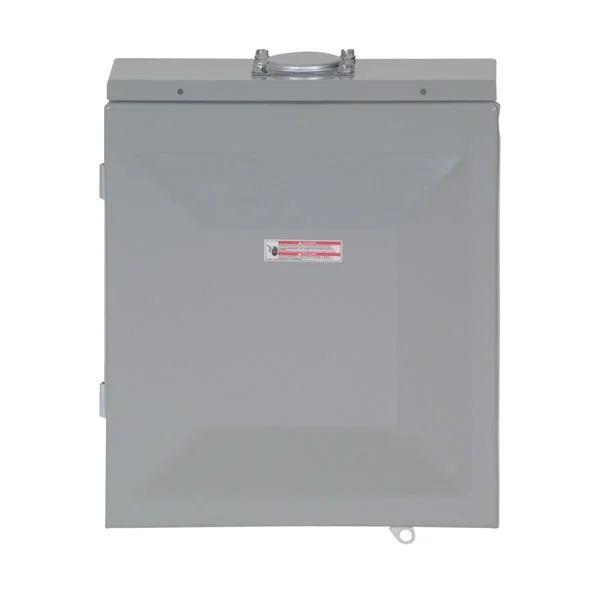 Cutler-Hammer BR BR612L125RP Load Center, 125 A, 6 -Space, 12 -Circuit, Main Lug, NEMA 3R Enclosure, Plug Mounting