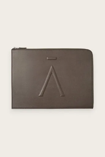 Debossed Document Folio – Aman Grey