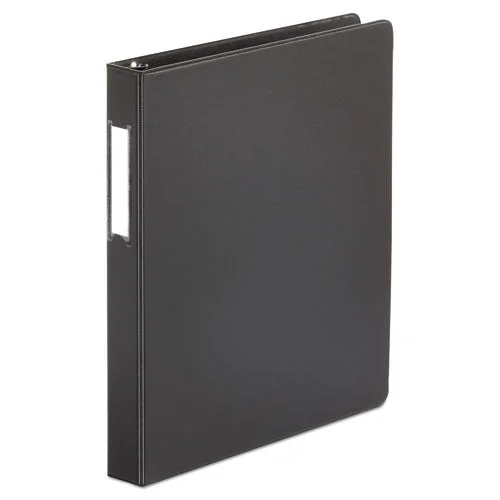 Deluxe Non-view D-ring Binder With Label Holder, 3 Rings, 1″ Capacity, 11 X 8.5, Black