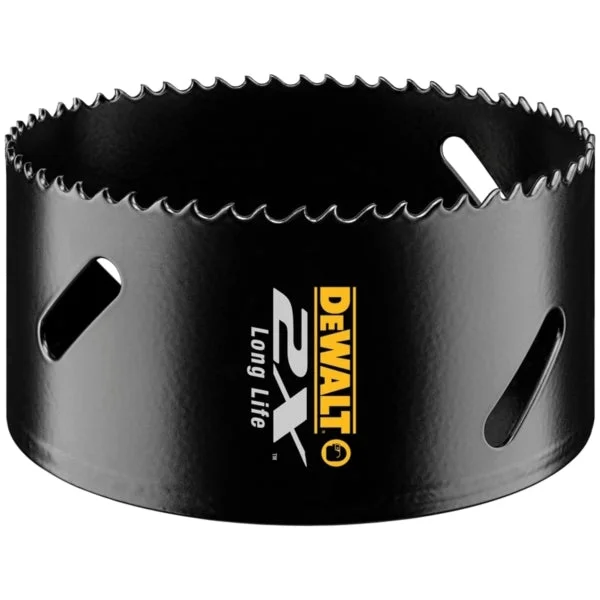 DeWALT DWA1864 Hole Saw, 4 in Dia, 1-13/16 in D Cutting, 5/8-18 Arbor, 4/5 TPI, 1/4 in Dia x 4 in L Pilot Drill