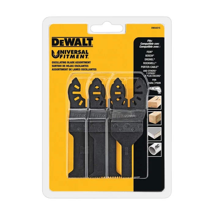 DeWALT DWA4215 Oscillating Blade Set, Steel