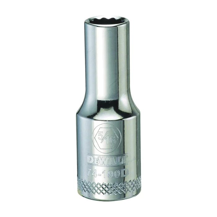 DeWALT DWMT74190OSP Drive Socket, 5/16 in Socket, 3/8 in Drive, 12-Point, Vanadium Steel, Polished Chrome