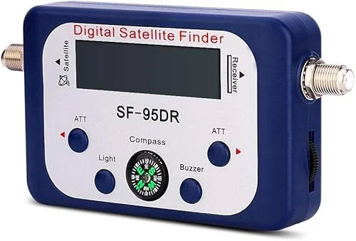 Digital Satellite Finder, LCD screen Satellite detection Satellite measuring device strength Dish Sat with built in alarm buzzer
