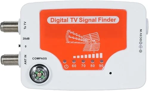 Digital TV Signal Finder Mini Signal Finder Digital Aerial Terrestrial TV Antenna Signal Strength Meter Detector Receiver Signal Strength Meter with Compass