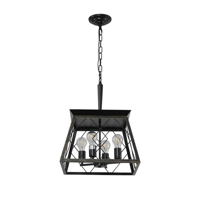 【 Direct Mail to the United States 】 Black Gold Industrial 4-Lamp Pendant Light * 1 1 unit