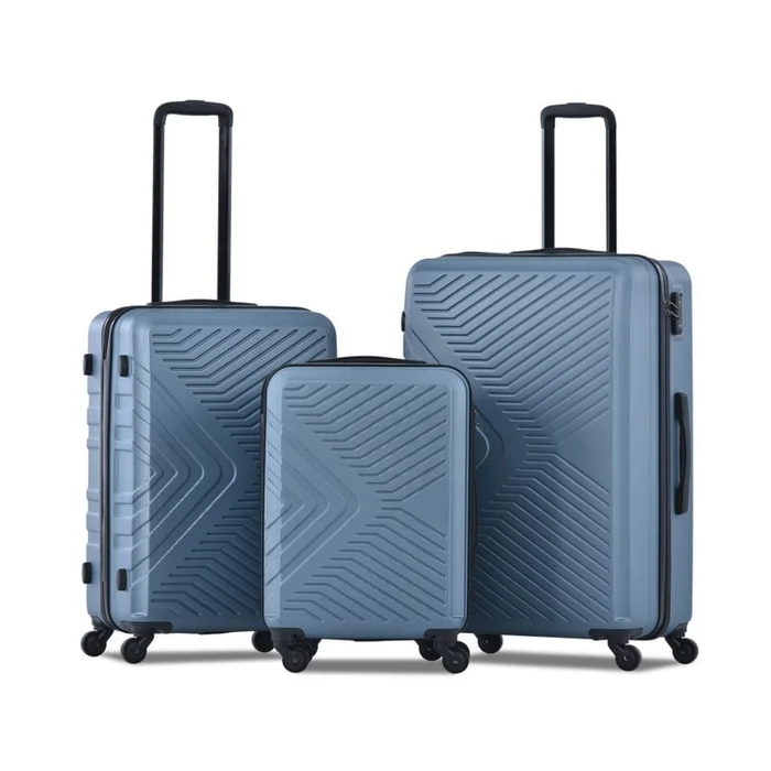 【Direct Mail to the United States】Three-piece suitcase (20/24/28) blue 1 set