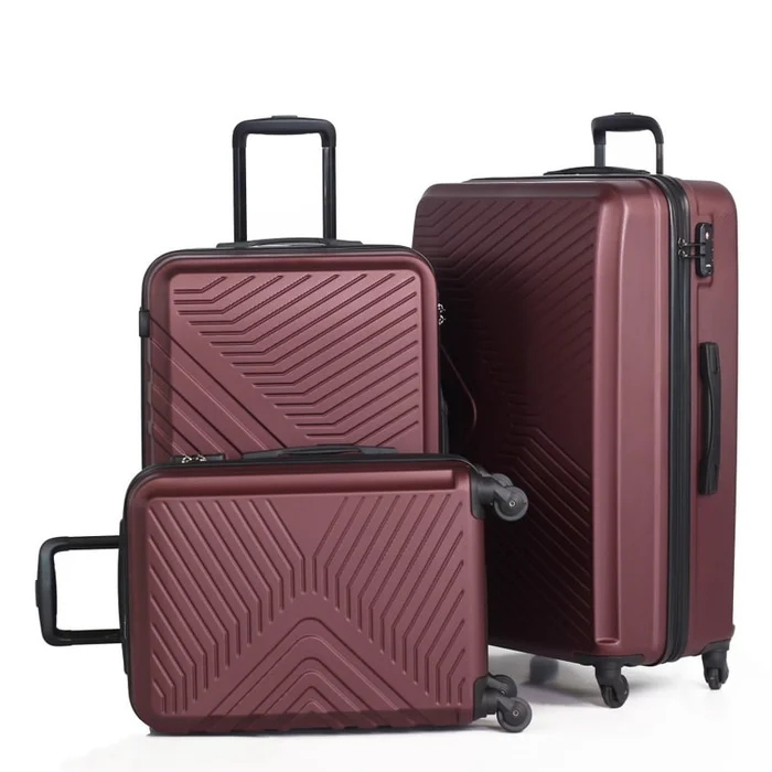 【Direct Mail to the United States】Three-piece suitcase set (20/24/28) red * 1 set