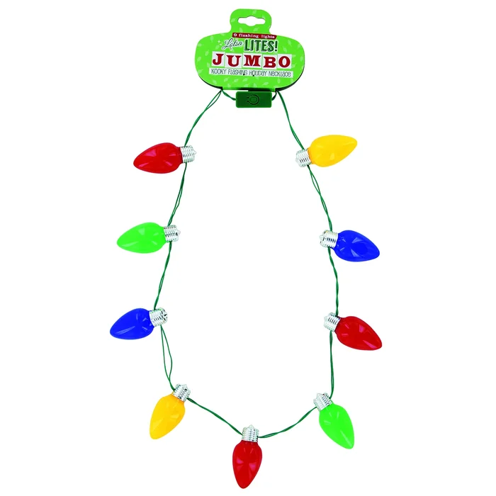 Dm Merchandising Lotsa Lites Christmas Jumbo Light Up Necklace Plastic 24 Pk