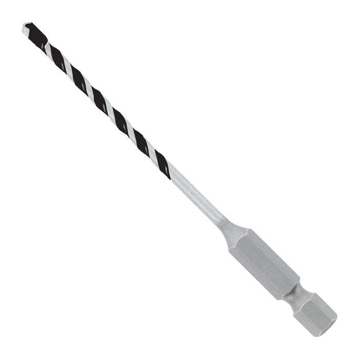 Dmamm1010 Hammer Drill Bit, 1/8 In Dia, 3 In Oal, Percussion, 10 Mm Dia Shank, Hex Shank