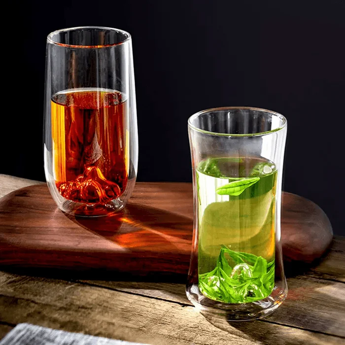 Double-layer Mountain-view Glass Cup 280ml