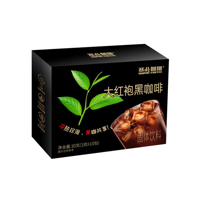 [Double the refreshing and invigorating effect] Da Hong Pao black Coffee 3g*10packs [Coffee with tea tastes twice as good]