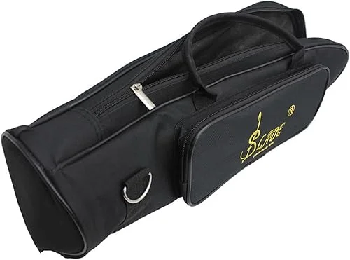 Double Zippers Design Storage Case Trumpet Carrying Case Waterproof Trumpet Bag Lightweight Trumpet Case Trumpet Gig Bag Trumpet Case Waterproof Trumpet Bag Trumpet Gig Bag For Professionals Trumpet