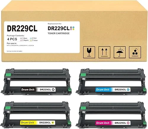DR229CL Drum Unit Compatible Replacement for Brother DR 229 DR-229CL DR229CL Drum Unit to Use with HL-L3300CDW HL-L3280CDW HL-L3220CDW MFC-L3720CDW MFC-L3780CDW (4 Pack)