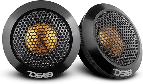 DS18 DTX 2.2 Inches Titanium Dome Tweeter with Aluminum Body – Sound Quality 60 Watts Peak 4 OHMS Neodymium Magnet (2 Speakers)