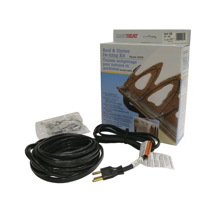 EasyHeat ADKS Series ADKS500 Roof and Gutter De-Icing Cable, 100 ft L, 120 V, 500 W
