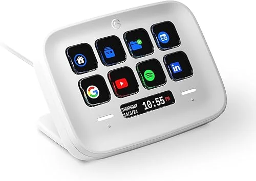 Elgato Stream Deck Neo – 8 Customizable Keys, 2 Touch Points, Speed Through Tasks & Workflows – Control Word, Excel, PowerPoint, Teams, Zoom, Spotify and more, Drag-’n-Drop Setup – Works with Mac & PC