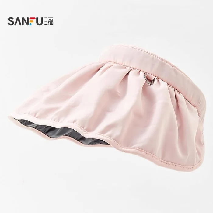 Empty top vinyl sunshade shell hat women summer 2025 new pink average size 1 pcs
