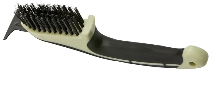 Ergonomic Wire Brush With Scraper Blade, 3.25 Inch By 1 Inch By 9.25 Inch
