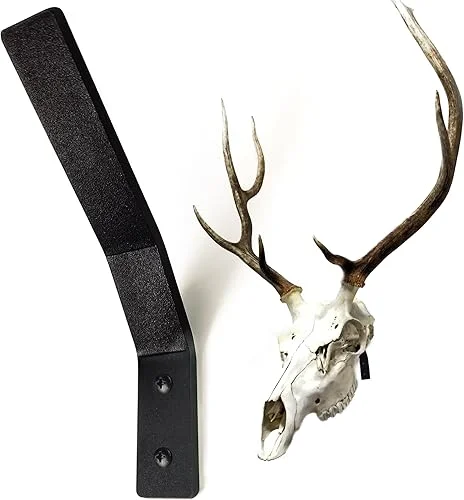 European Mount Skull Hanger, Large Euro Mount Deer Skull Hangers for Deer Head, Buffalo, Pronghorn, Bear and Other Big Skull, Skull Wall Mount Hanger with Easy Install Kit for Indoor Outdoor