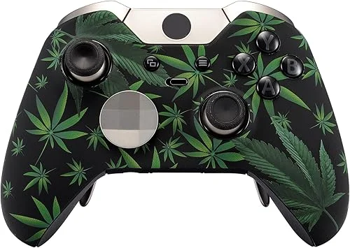 eXtremeRate Nebula Galaxy Patterned Faceplate Cover, Soft Touch Front Housing Shell Case, Comfortable Soft Grip Replacement Kit for Xbox One Elite Controller Model 1698 – Controller NOT Included